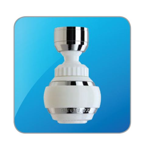 SIROFLEX Siroflex Fehér víztakarékos gömbcsuklós csapszűrő
