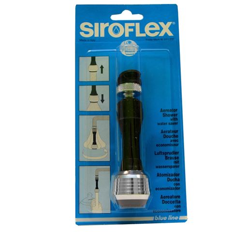 SIROFLEX Siroflex 10cm fekete víztakarékos gömcsuklós csapszűrő